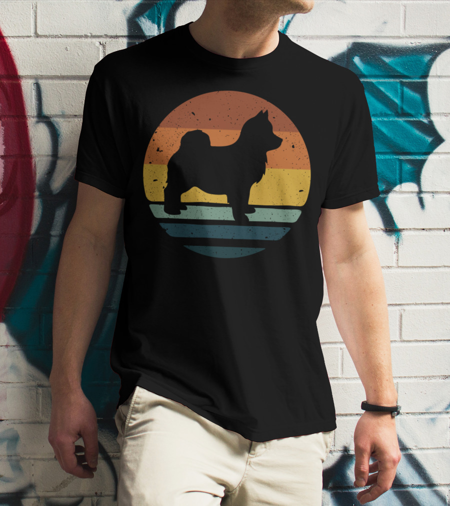 Pomsky Vintage Dog Sunset T-Shirt