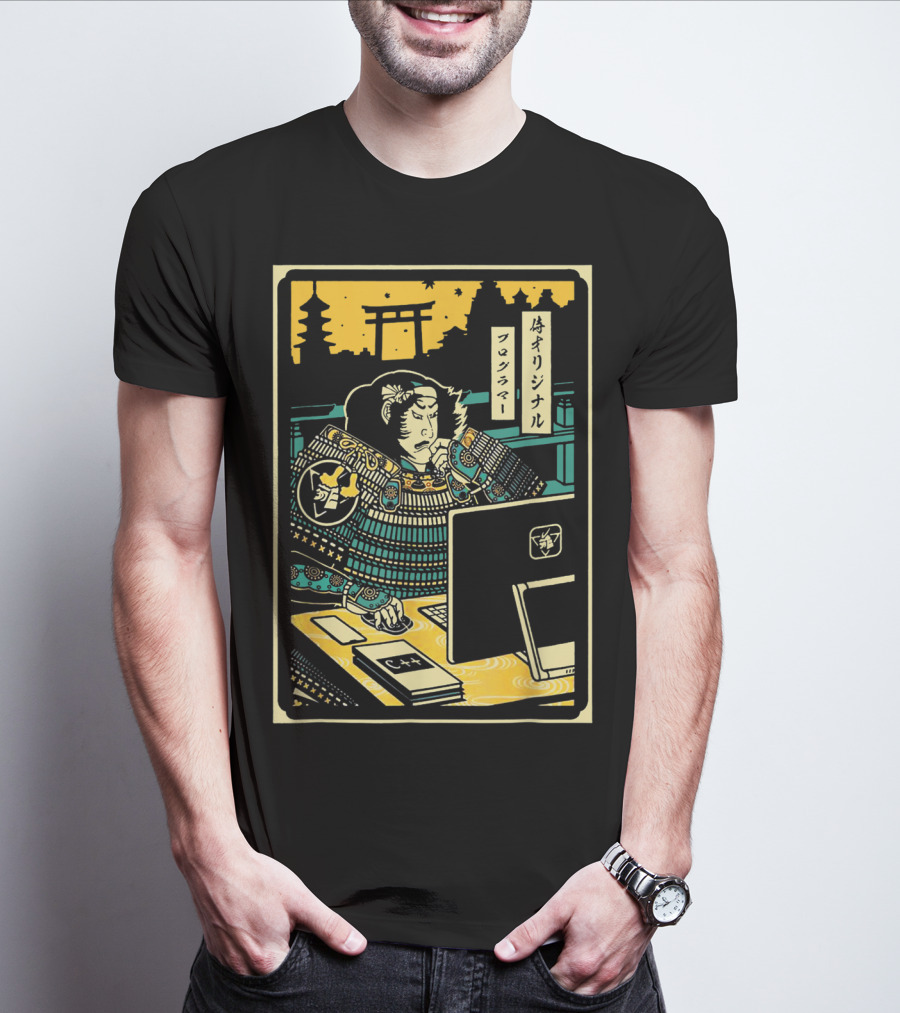 Original Samurai Warrior Programmer Computer T-Shirt