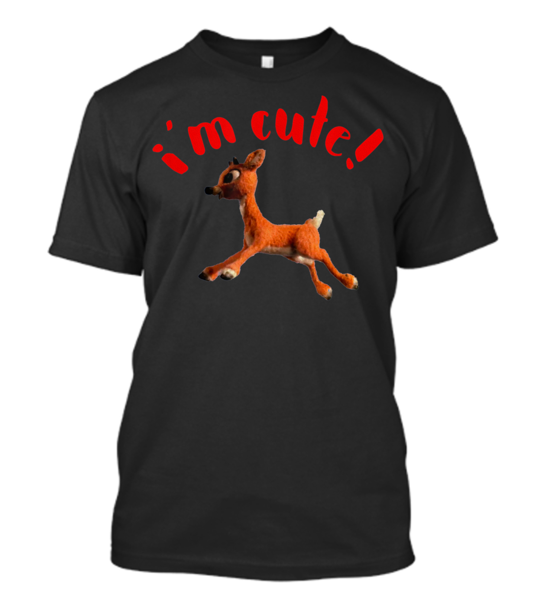 I'm Cute Retro Christmas Special Vintage Reindeer T-Shirt