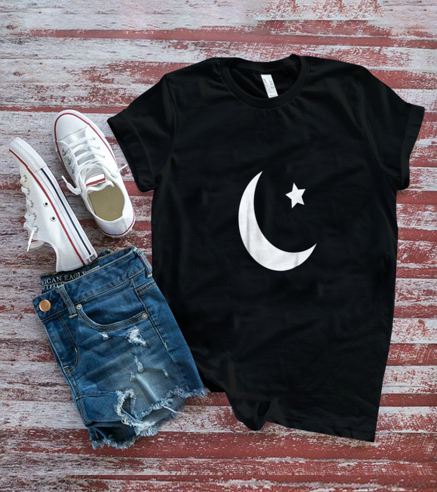 Pakistan Independence Day Crescent Moon Star Symbol Patriotism T-Shirt