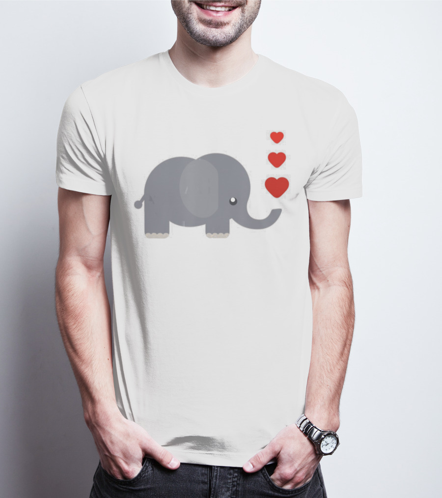 Baby Elephant With Hearts For Guys Girls T-Shirt