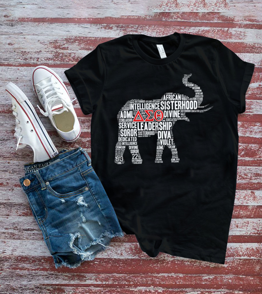 Elephant Delta Sigma Theta 1913 African Sisterhood Leadership Wisdom T-Shirt