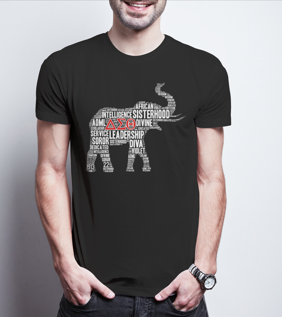 Elephant Delta Sigma Theta 1913 African Sisterhood Leadership Wisdom T-Shirt