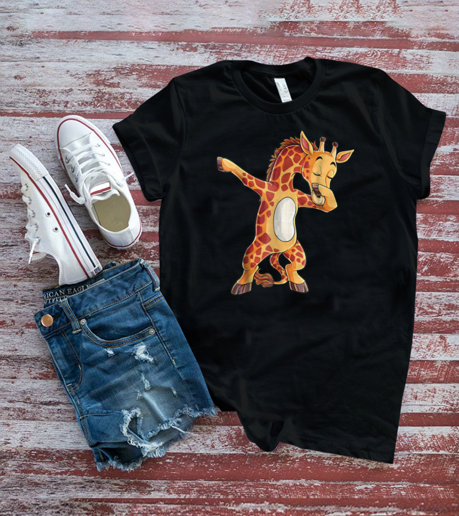 Dabbing Giraffe Cute Funny Dance Giraffes Dab T-Shirt