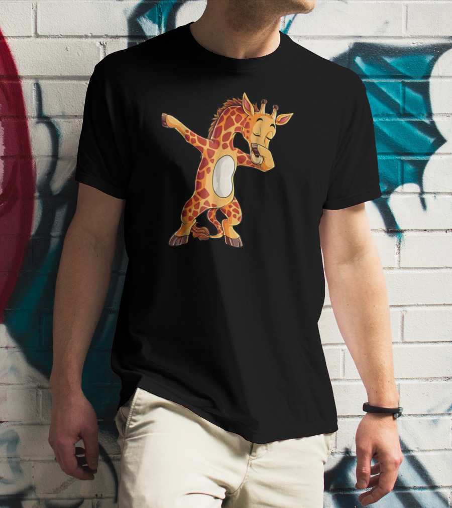 Dabbing Giraffe Cute Funny Dance Giraffes Dab T-Shirt