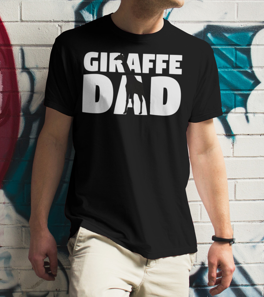 Giraffe Dad Giraffe Zoo Animal Lover T-Shirt