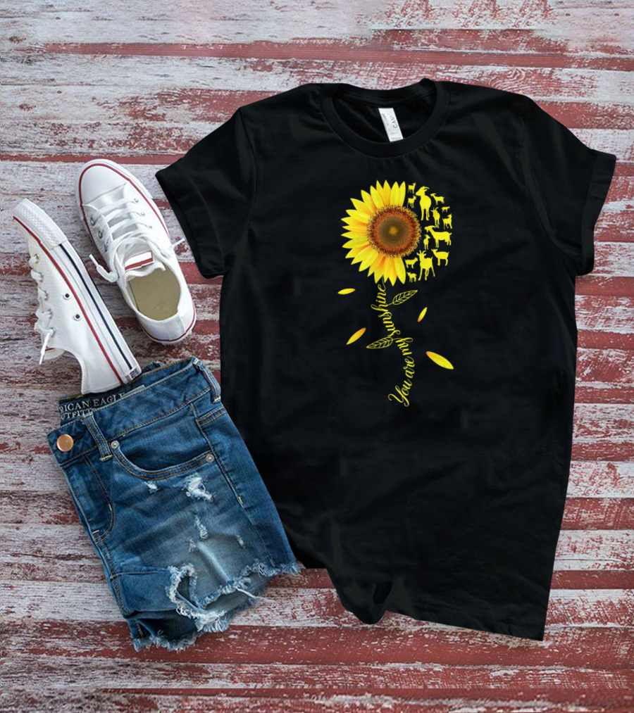 You Are My Sunshine Sunflower Goat Lovers Women Men Farmer T-Shirt