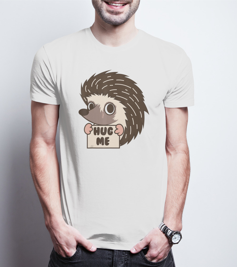 Hedgehog Hug Me Cute I Heart Porcupines T-Shirt