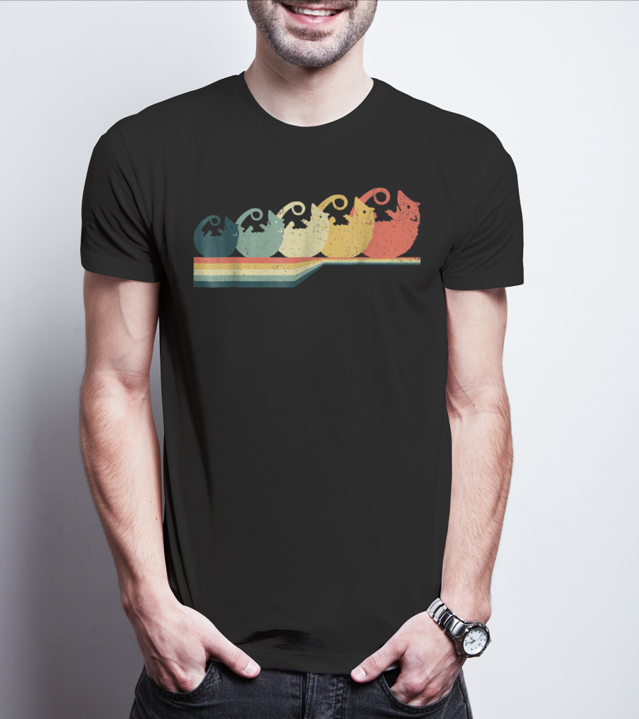OPOSSUM Vintage Style Retro Rainbow T-Shirt