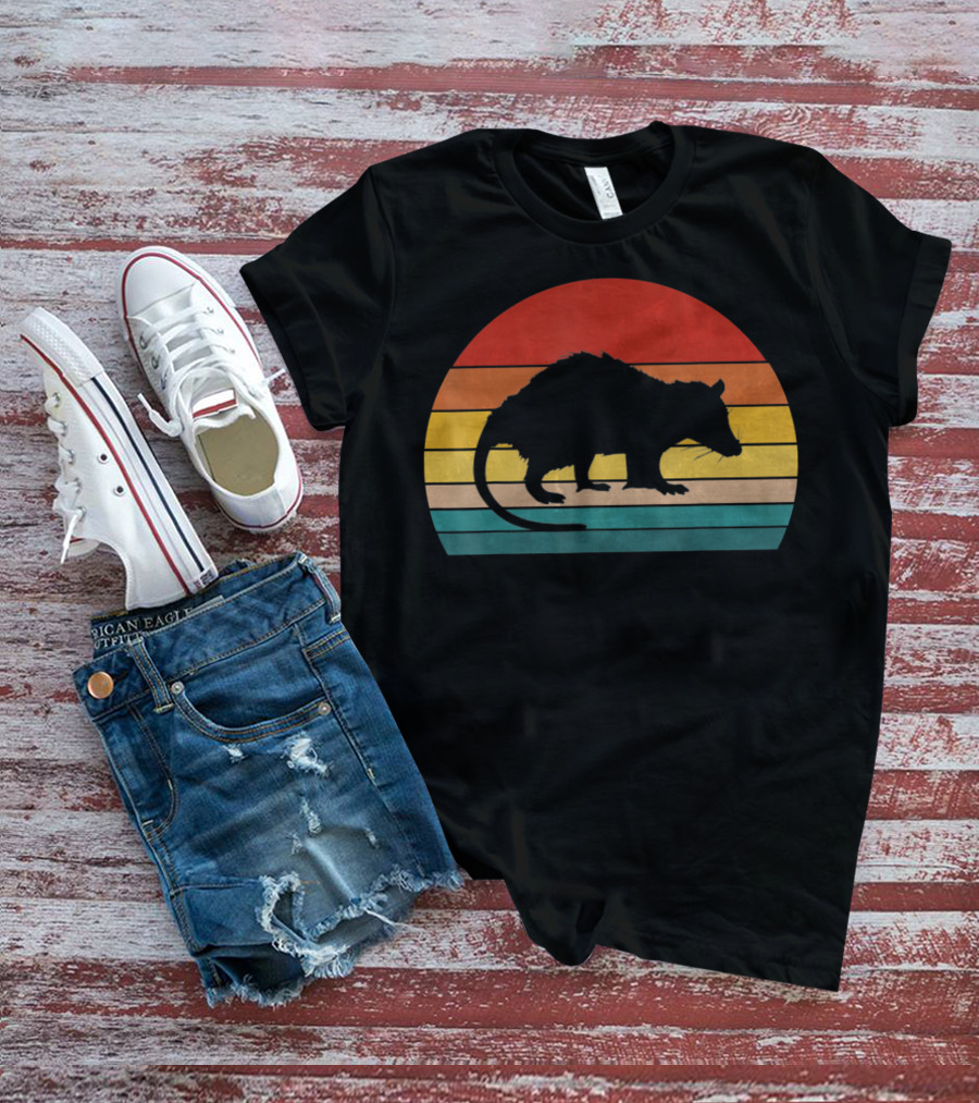 Opossum Vintage Style Possum Retro Sunset T-Shirt