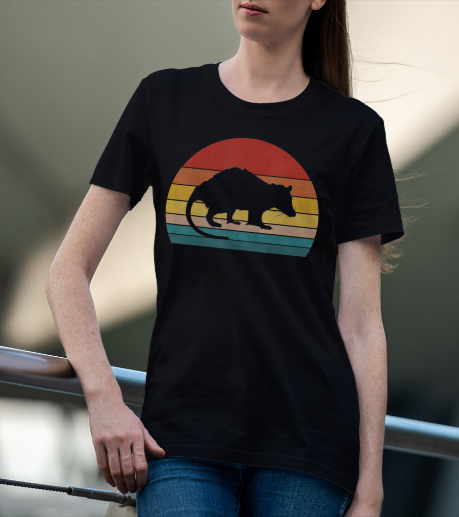 Opossum Vintage Style Possum Retro Sunset T-Shirt