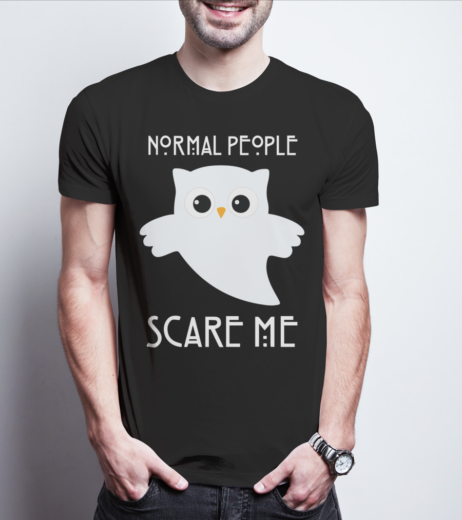Normal People Scare Me Owl T-Shirt