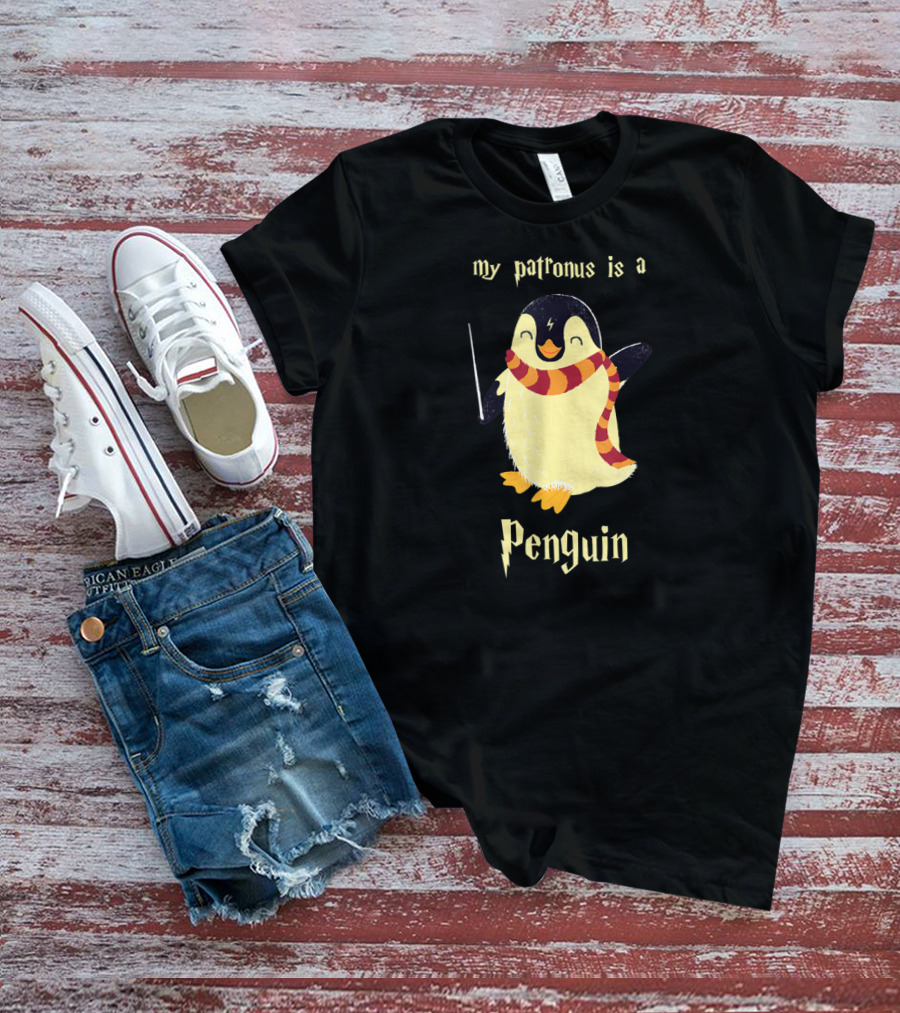My Patronus Is A Penguin Wizardry Magic Scarf T-Shirt