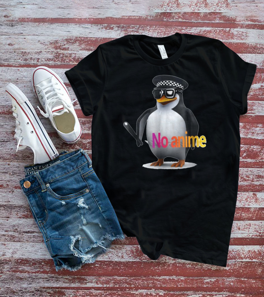 Penguin With Hat And Sunglasses No Anime T-Shirt