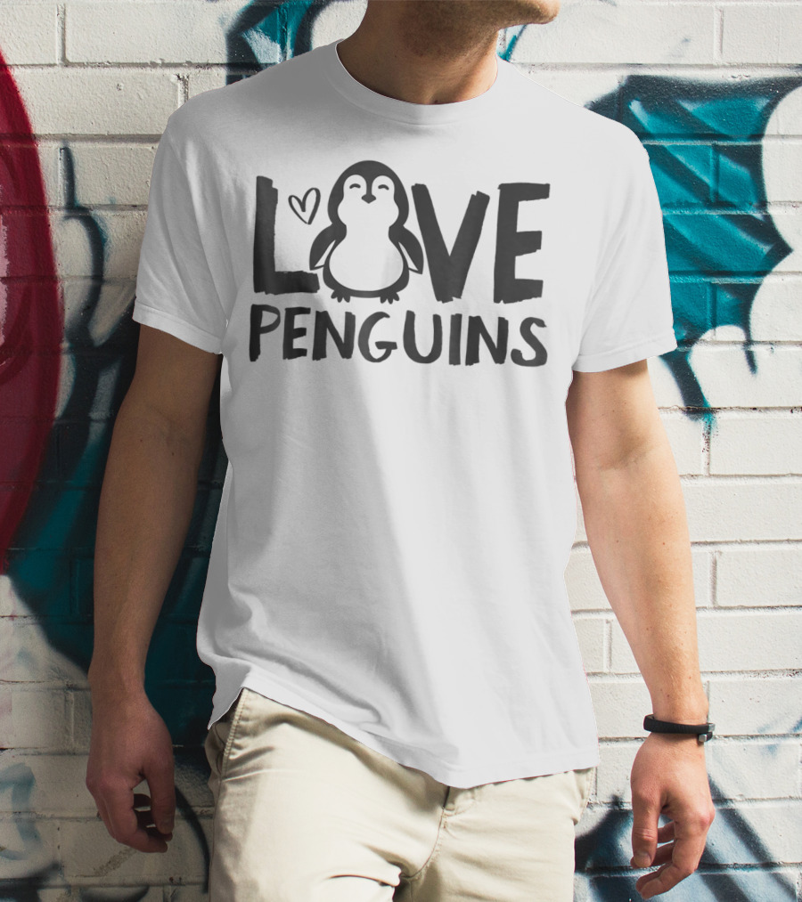 Love Penguins Cute Heart Penguin Lovers T-Shirt