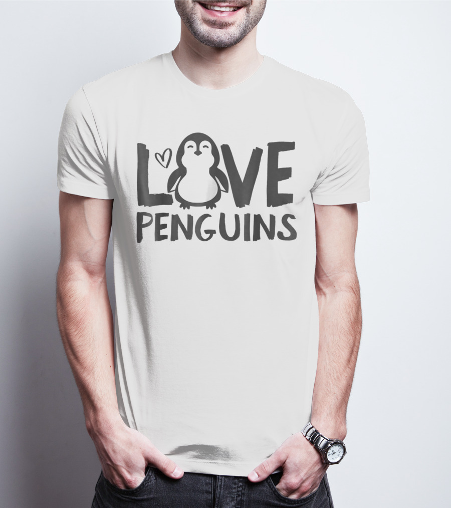 Love Penguins Cute Heart Penguin Lovers T-Shirt