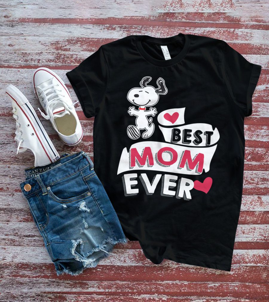 Best Mom Ever Snoopy Mother's Day Peanuts Movie T-Shirt