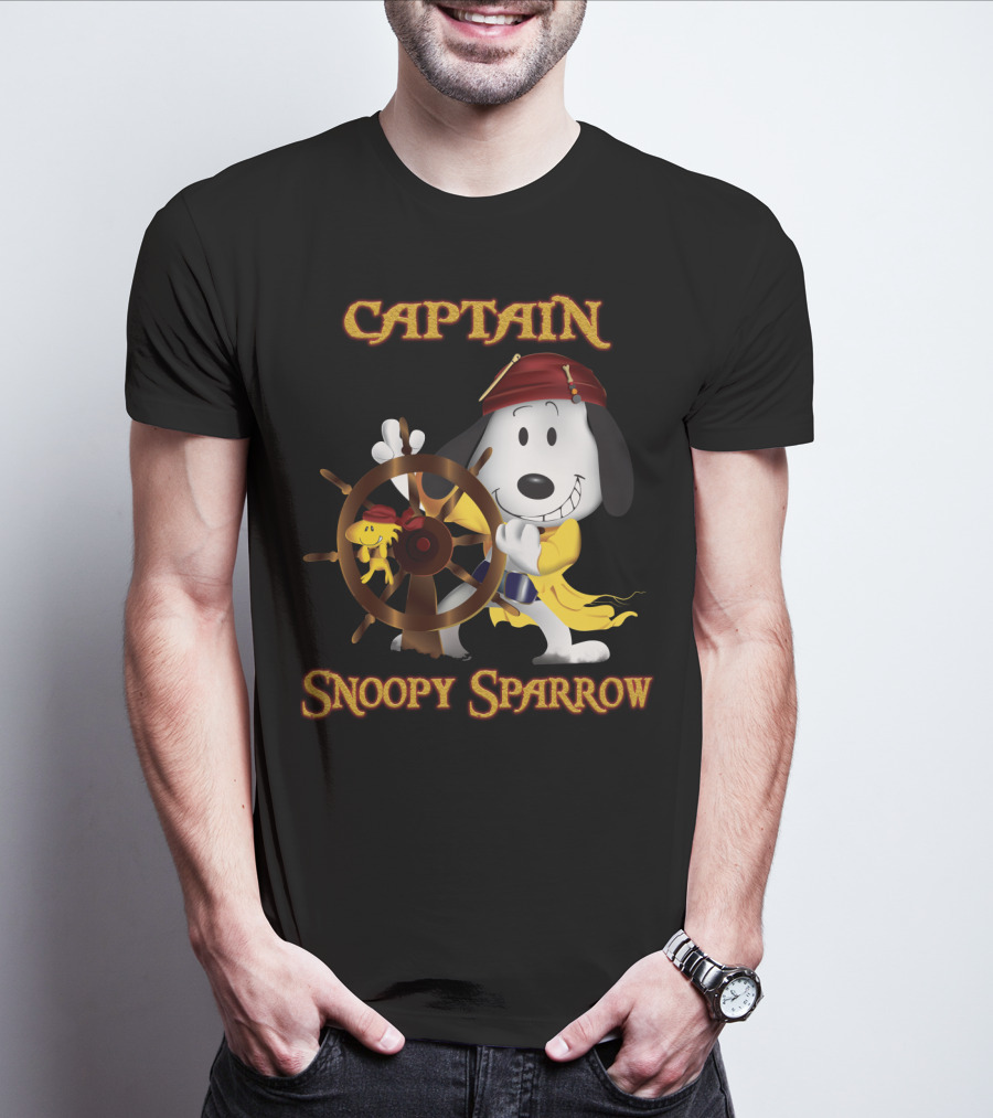 Captain Snoopy Sparrow Peanuts Movie Crossover T-Shirt