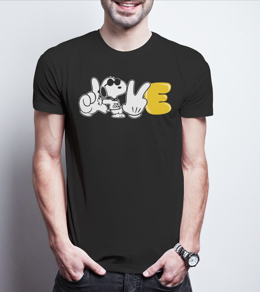Love Sign Language Joe Cool Snoopy The Peanuts Movie T-Shirt