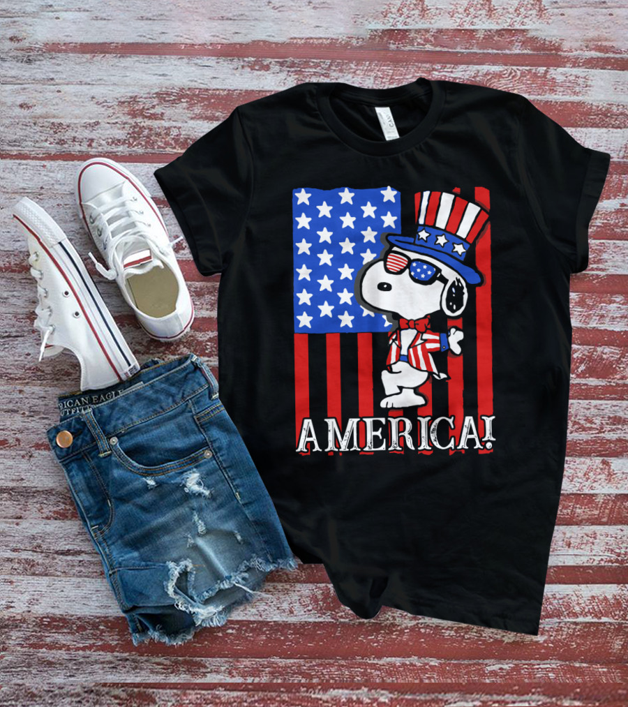 Peanuts Snoopy America Patriotic The Peanuts Movie T-Shirt