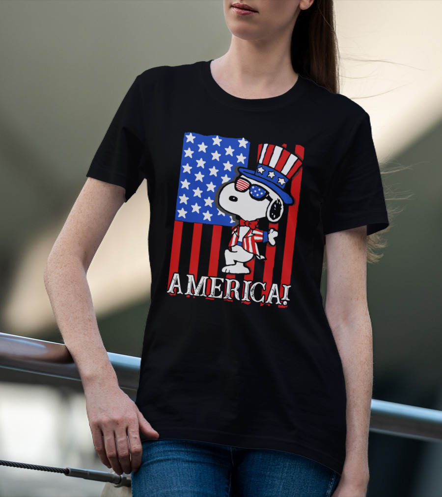 Peanuts Snoopy America Patriotic The Peanuts Movie T-Shirt