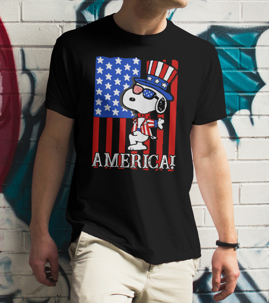 Peanuts Snoopy America Patriotic The Peanuts Movie T-Shirt