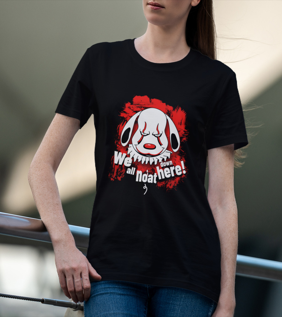 We All Float Pennywise Halloween Peanuts Snoopy Crossover T-Shirt
