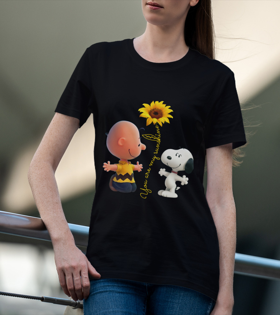 You Are My Sunshine Sunflower Hippie Snoopy The Peanuts Movie T-Shirt
