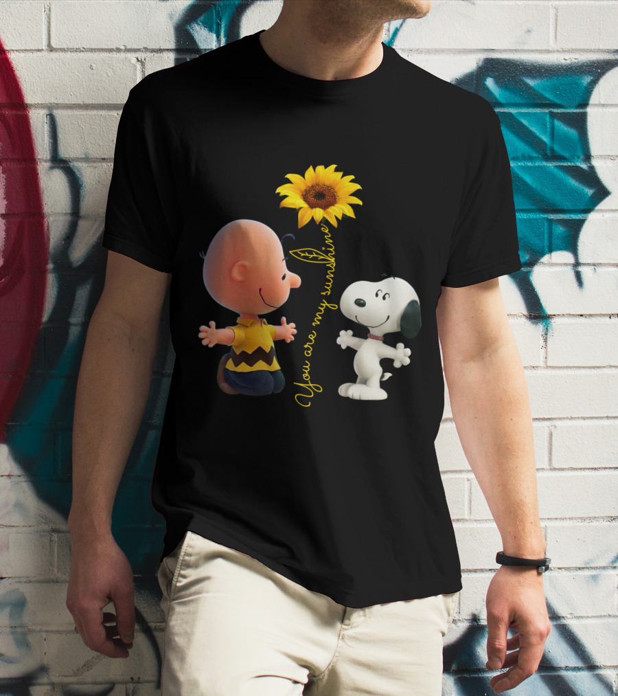 You Are My Sunshine Sunflower Hippie Snoopy The Peanuts Movie T-Shirt