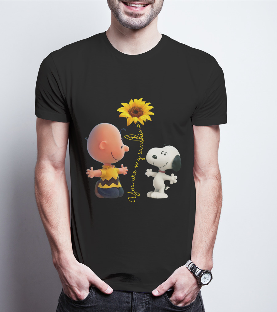 You Are My Sunshine Sunflower Hippie Snoopy The Peanuts Movie T-Shirt