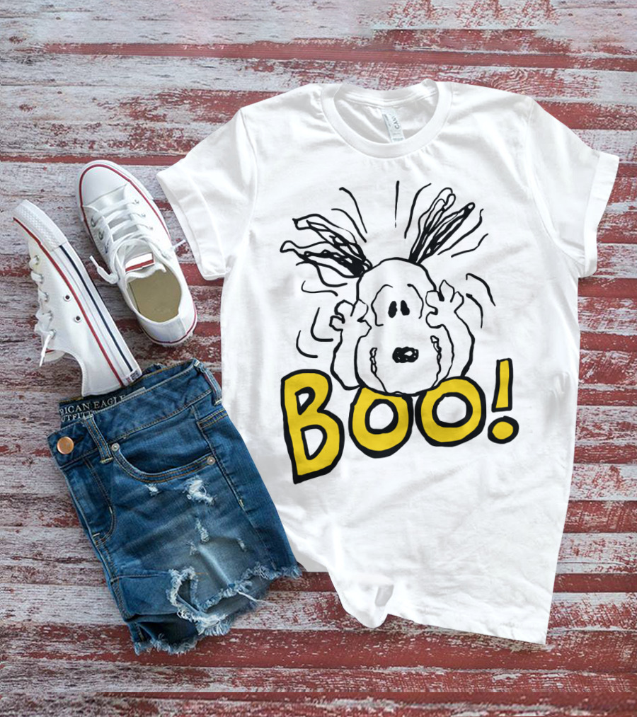BOO Halloween Snoopy The Peanuts Movie T-Shirt