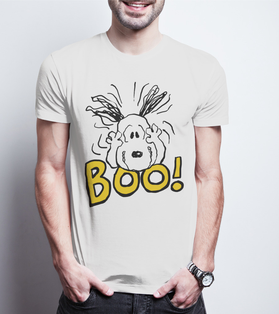 BOO Halloween Snoopy The Peanuts Movie T-Shirt