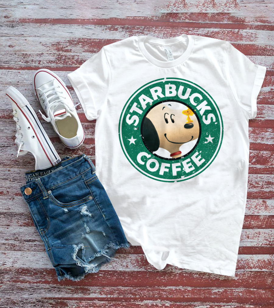 Starbucks Coffee Snoopy The Peanuts Movie Woodstock T-Shirt