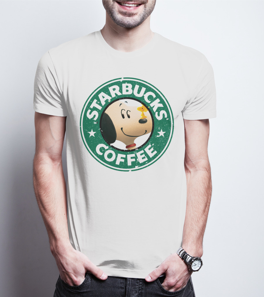 Starbucks Coffee Snoopy The Peanuts Movie Woodstock T-Shirt