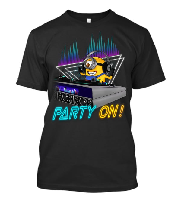 Despicable Me Minions Party On DJ Remix Vibes T-Shirt