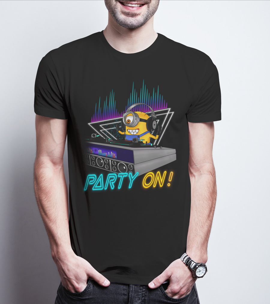 Despicable Me Minions Party On DJ Remix Vibes T-Shirt