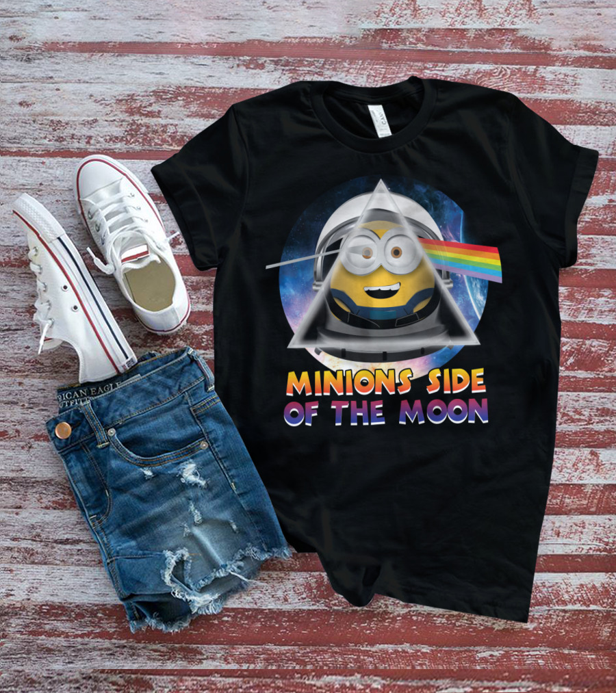 Minions Side Of The Moon Despicable Me Parody Pink Floyd T-Shirt