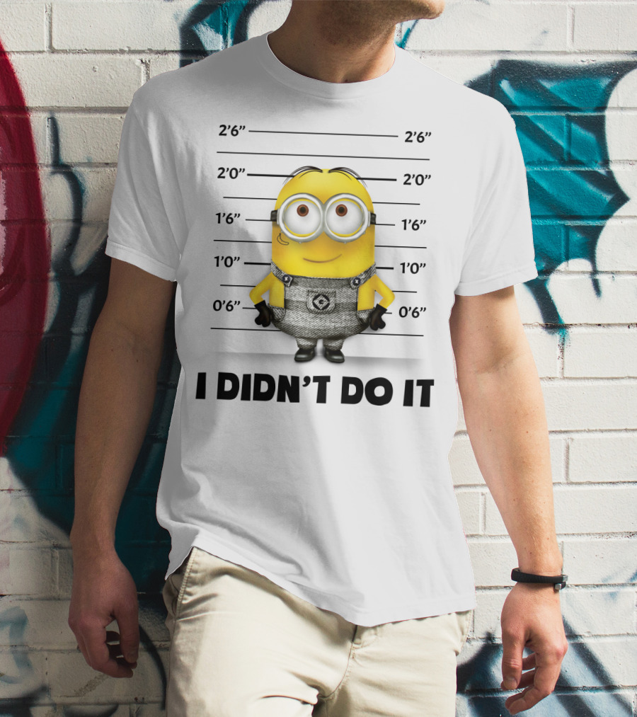 I Didn't Do It Minion Mugshot Despicable Me Naughty T-Shirt