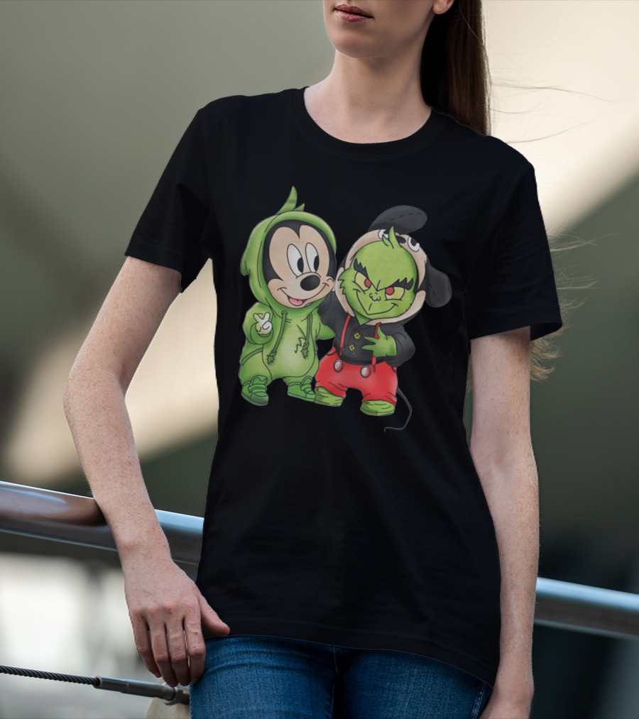 Baby Mickey Grinch Mashup Hoodie Characters T-Shirt