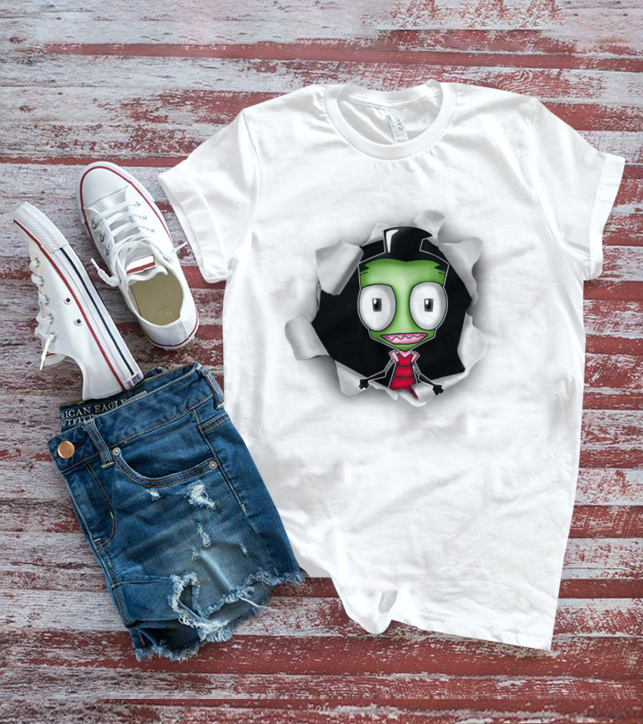 3D Hole Gir Invader Zim T-Shirt