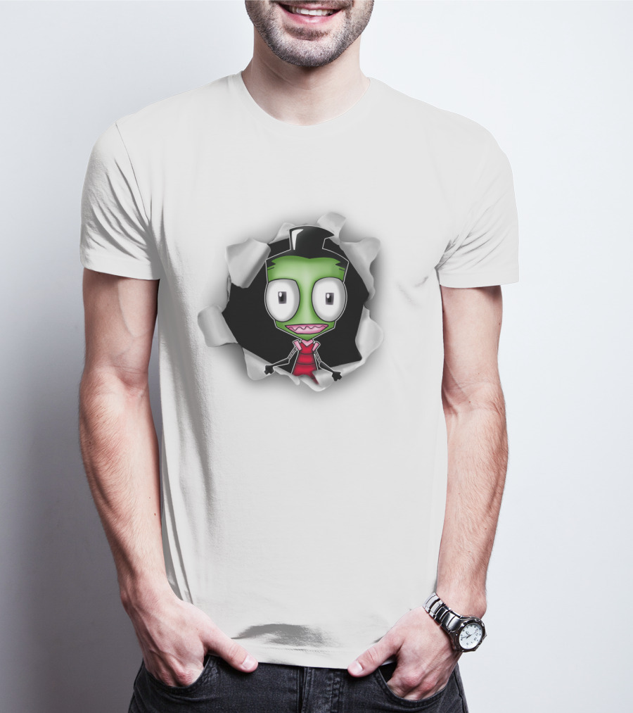 3D Hole Gir Invader Zim T-Shirt