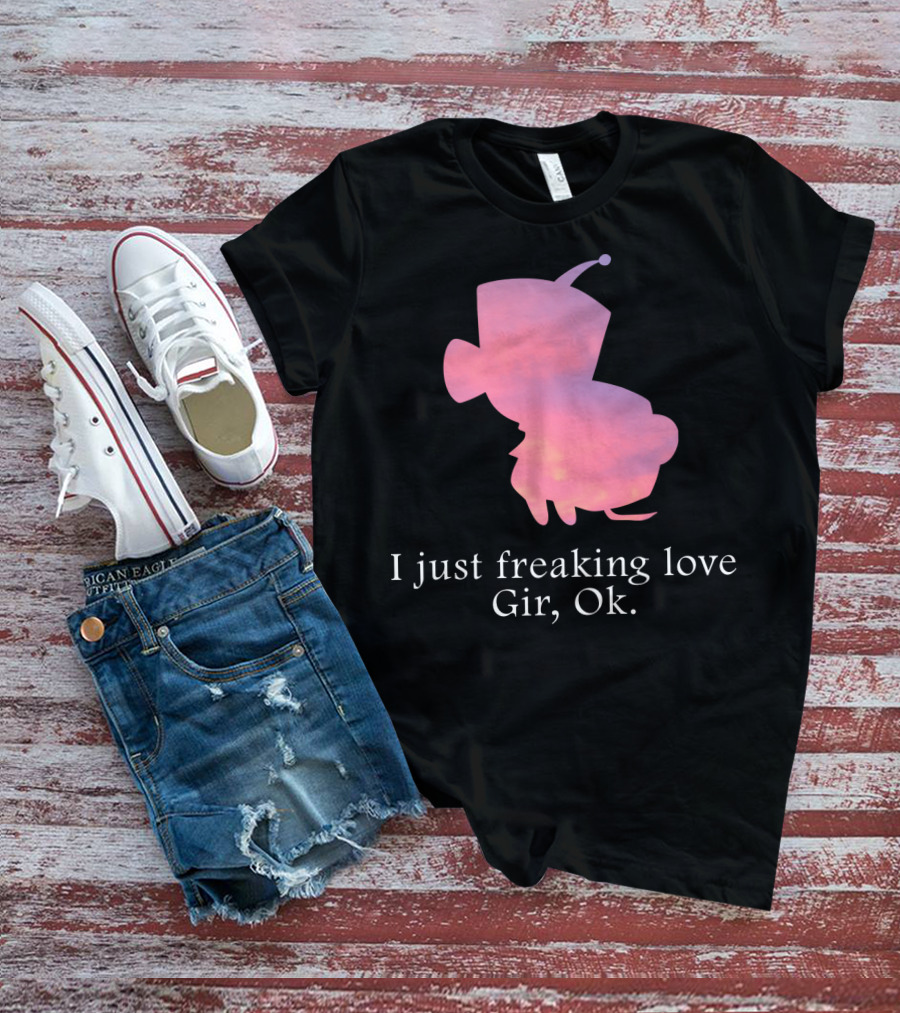 I Just Freaking Love Gir Invader Zim Silhouette Clouds T-Shirt