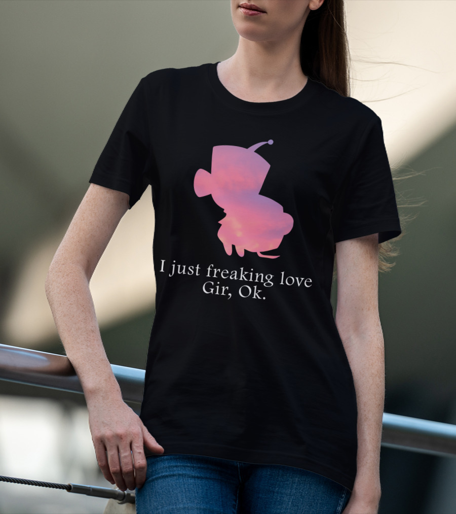 I Just Freaking Love Gir Invader Zim Silhouette Clouds T-Shirt