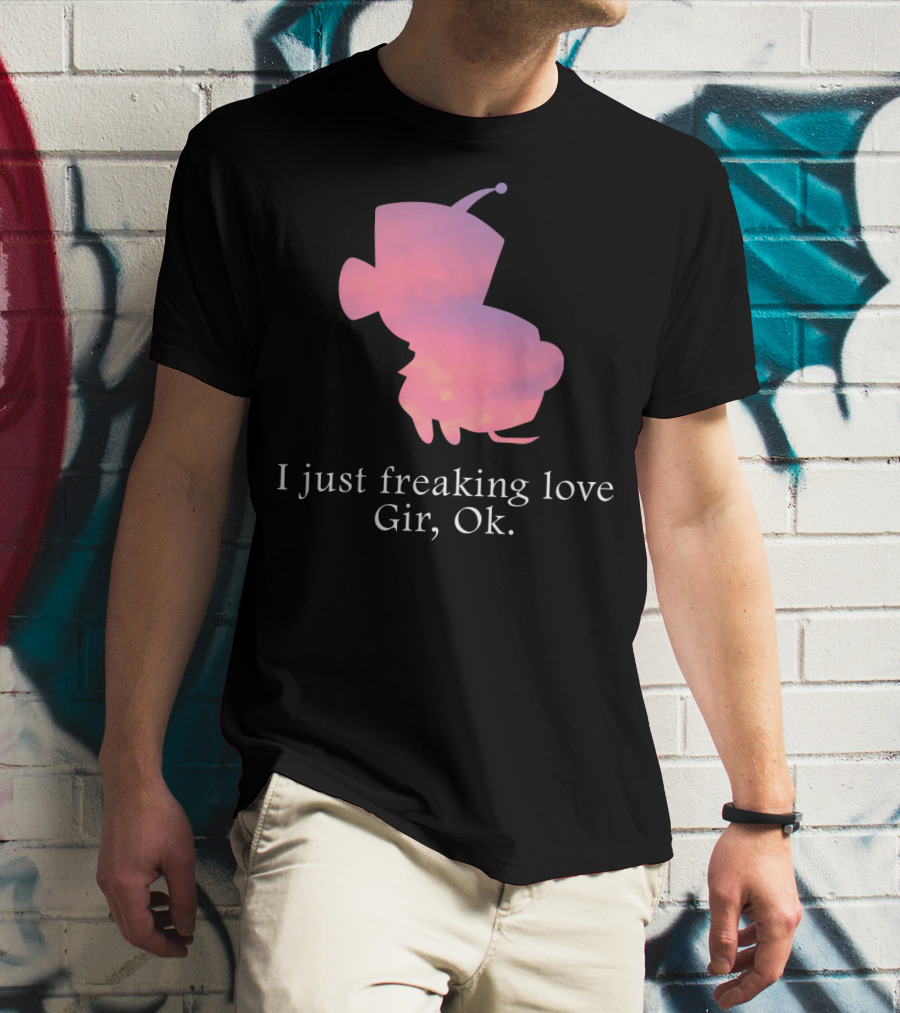 I Just Freaking Love Gir Invader Zim Silhouette Clouds T-Shirt