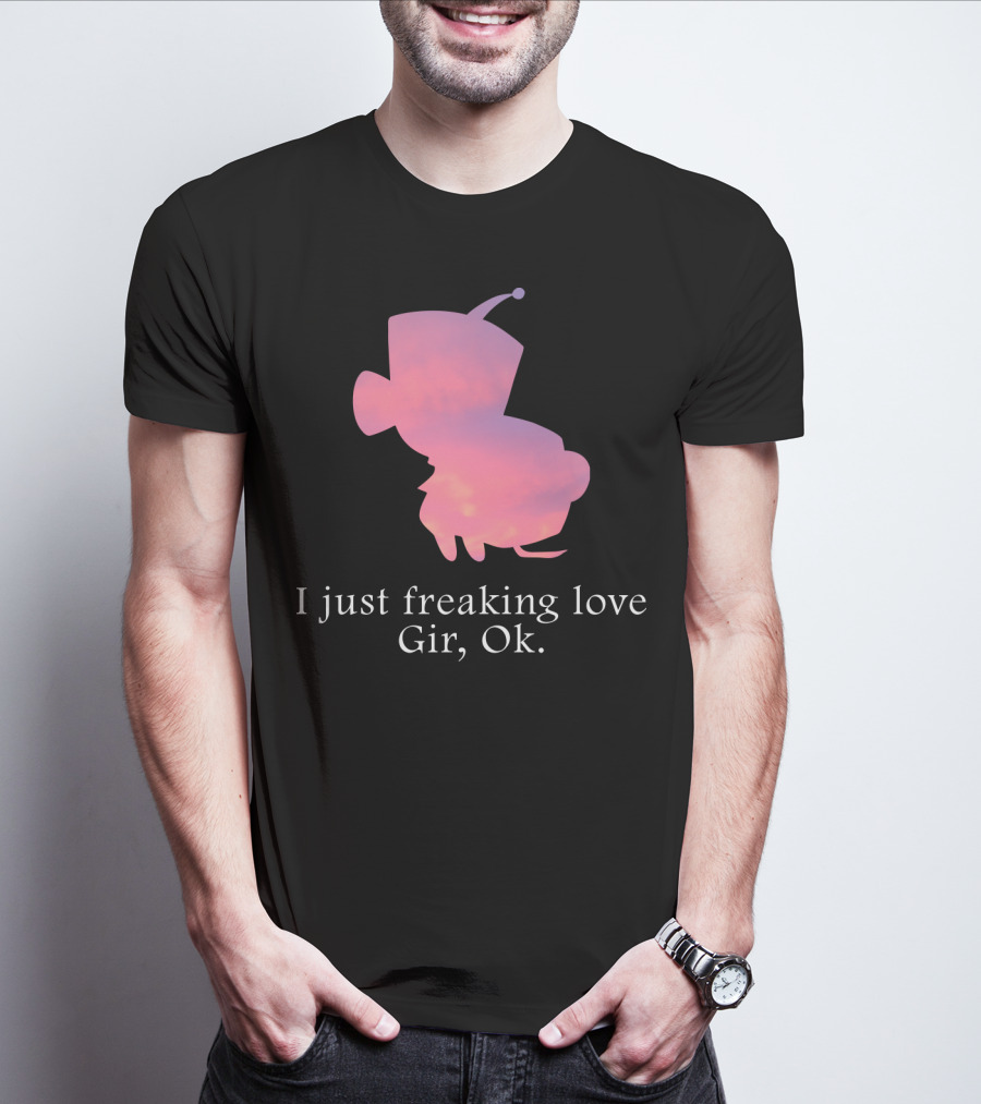 I Just Freaking Love Gir Invader Zim Silhouette Clouds T-Shirt