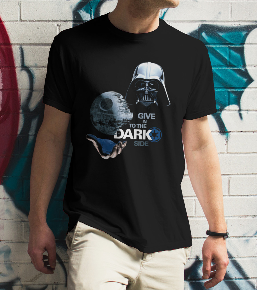 Darth Vader Star Wars Give In To The Dark Side With Death Star T-Shirt