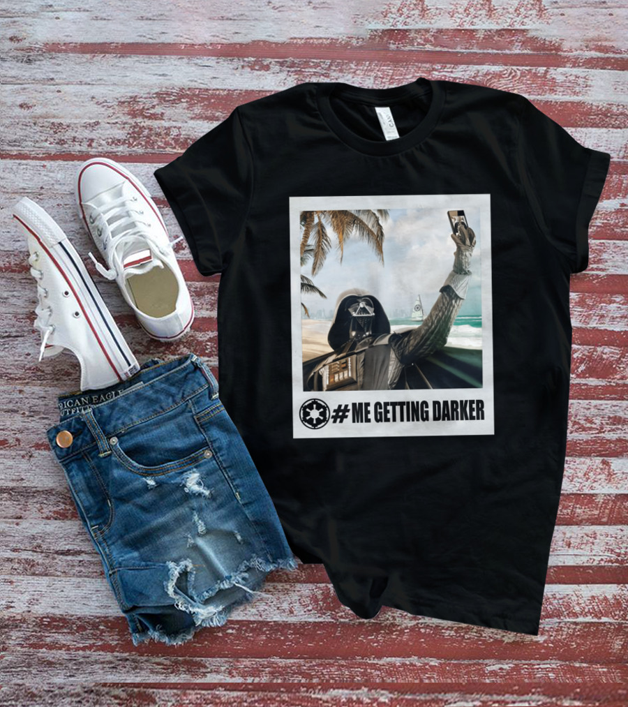 Me Getting Darker Darth Vader Star Wars Beach Selfie T-Shirt
