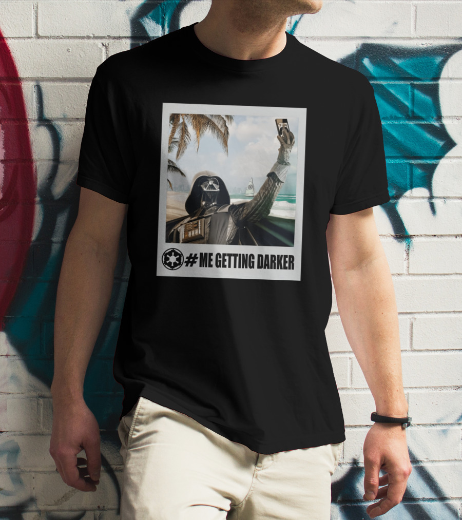Me Getting Darker Darth Vader Star Wars Beach Selfie T-Shirt