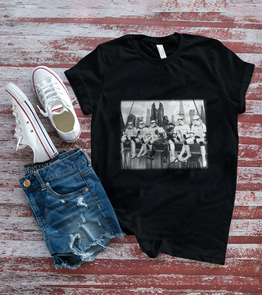 Relax Time Besides Sky Towers Darth Vader Star Wars Stormtrooper Lunch On Beam T-Shirt