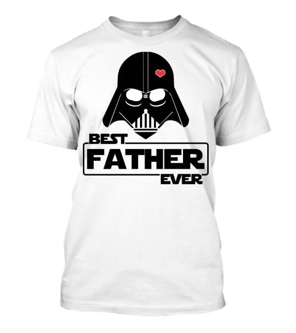 Best Father Ever Father's Day Darth Vader Star Wars Helmet Heart T-Shirt
